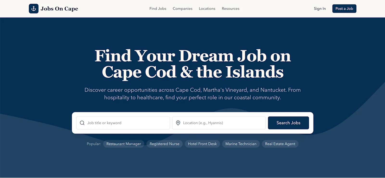 Jobs on Cape Website