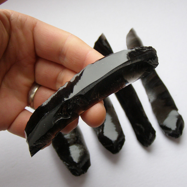 Výukový set – Sada 5 obsidiánových čepelí