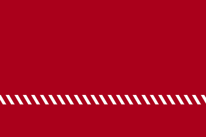 Diagonale witte strepen vormen een herhalend patroon op een rode achtergrond