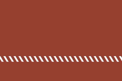 Dark red background with a diagonal white dashed line in the lower area.