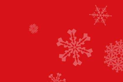 Snowflakes on a bright red background