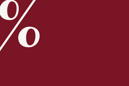 Vita procenttecken p&aring; en m&ouml;rkr&ouml;d bakgrund