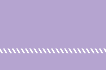 Sfondo viola chiaro con una linea bianca tratteggiata nella parte inferiore.