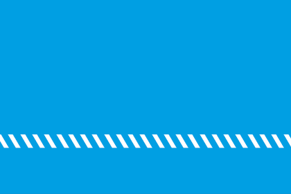 Lichtblauwe achtergrond met een diagonale witte stippellijn in het onderste gedeelte.