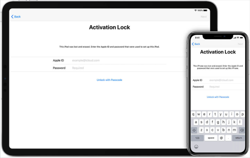 iOS Activation Lock Screen