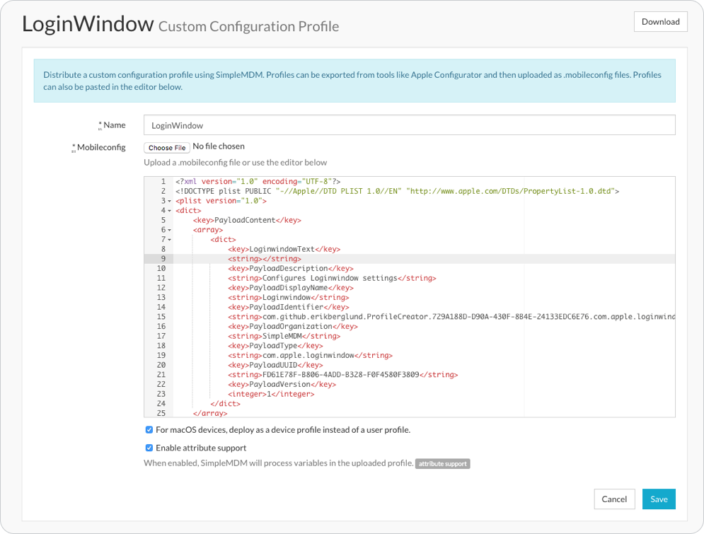 How To Use Custom Configuration Profiles With Custom Attributes 1