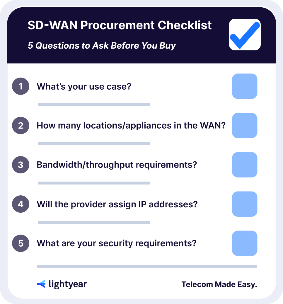 sd-wan procurement checklist