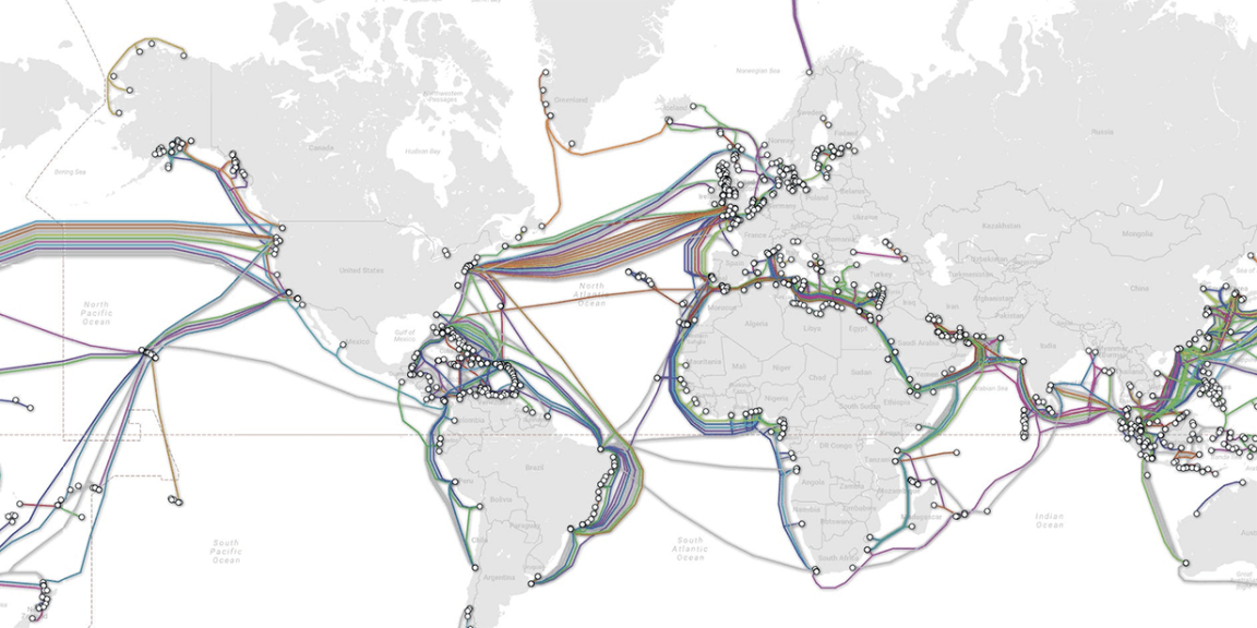 telecom undersea cables map