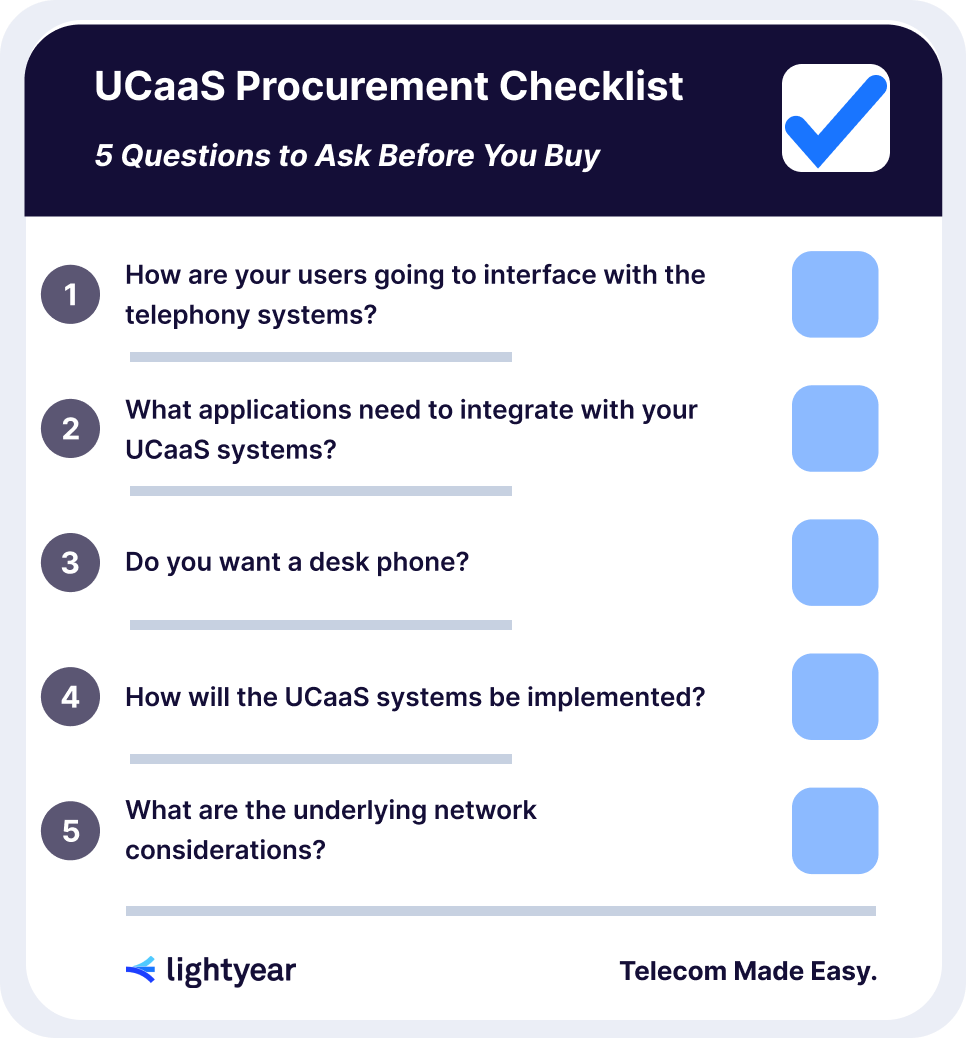 ucaas procurement checklist