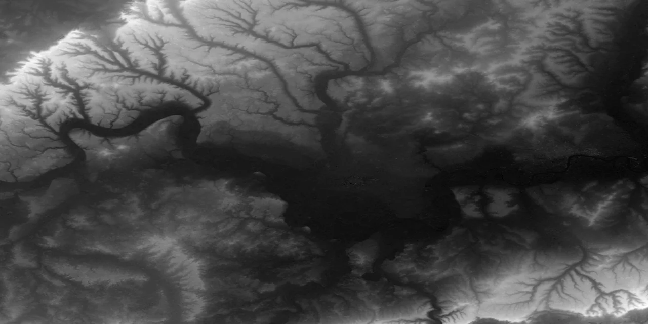 London Height map from SRTM