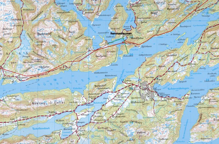 Kartvisning med fotostandpunkt Sørsalten