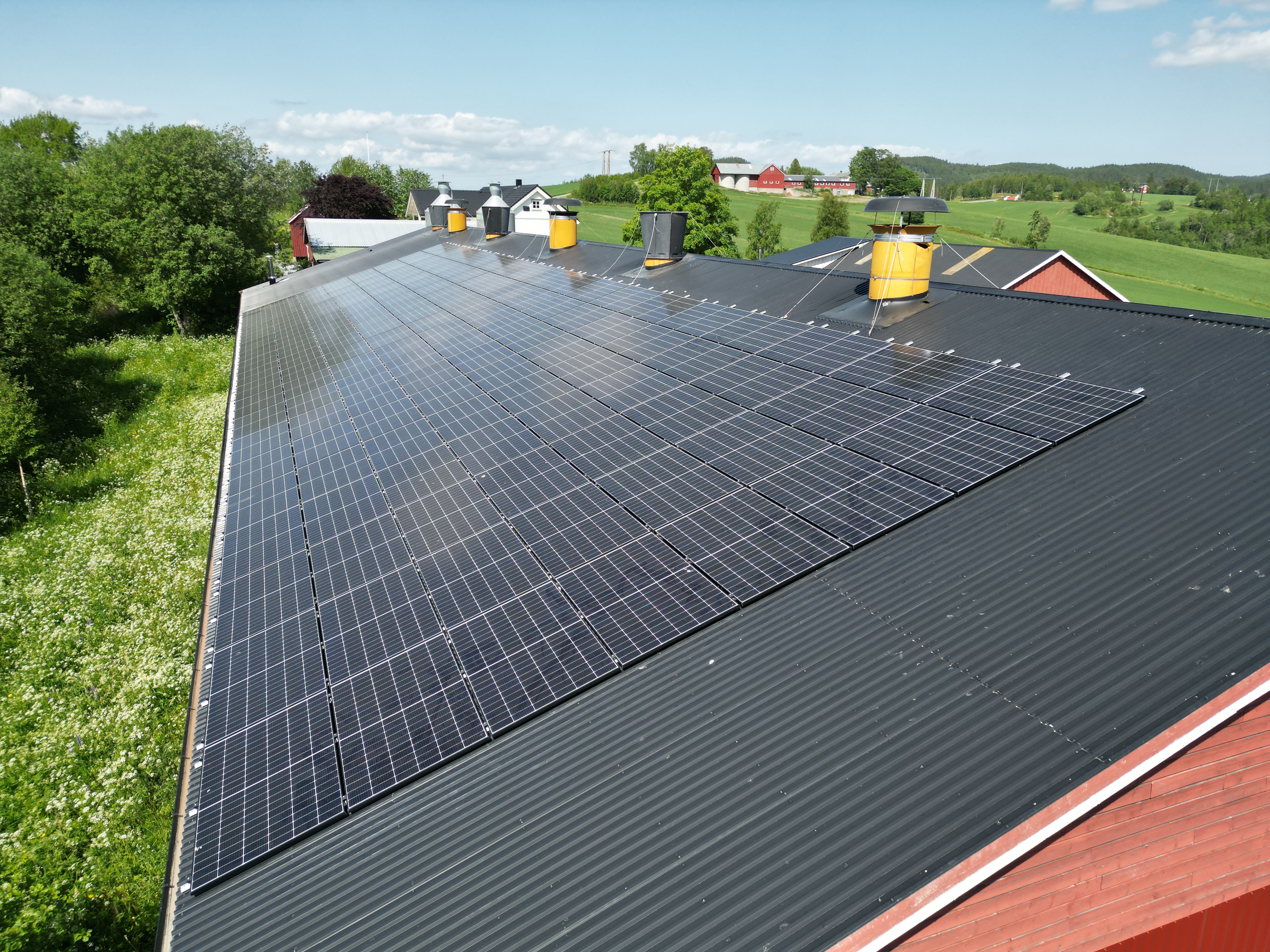 Solceller på fjøs