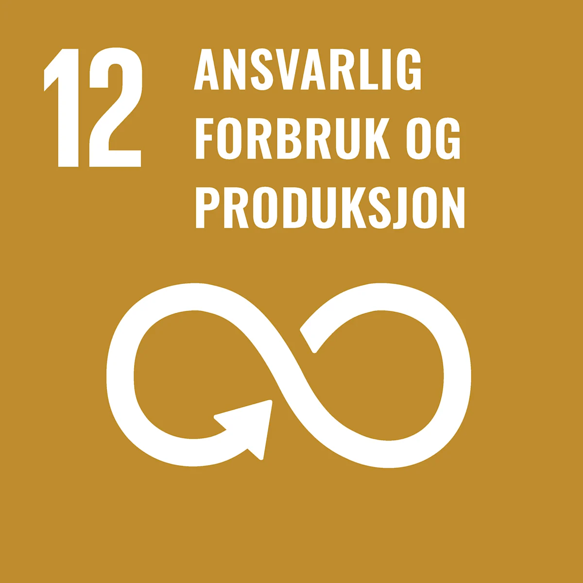 Illustrasjonen viser FNs bærekraftsmål nummer 12 - Ansvarlig forbruk og produksjon Illustrasjonen viser FNs bærekraftsmål nummer 12 - Ansvarlig forbruk og produksjon