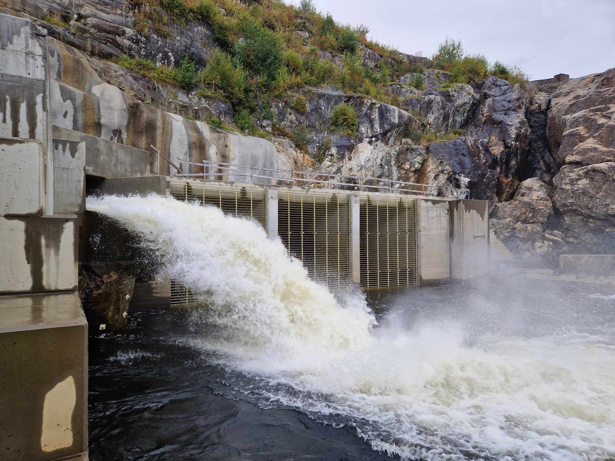 Foss på slutten av laksesklia