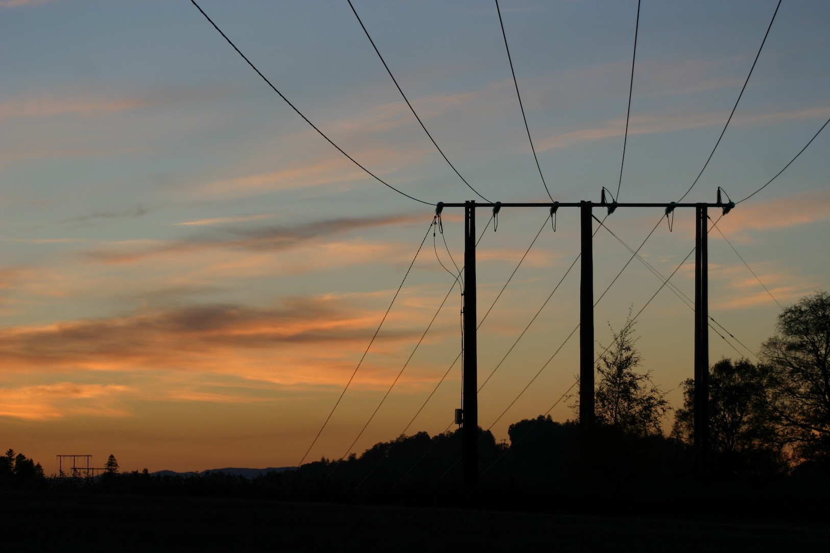 Strømlinjer i solnedgang