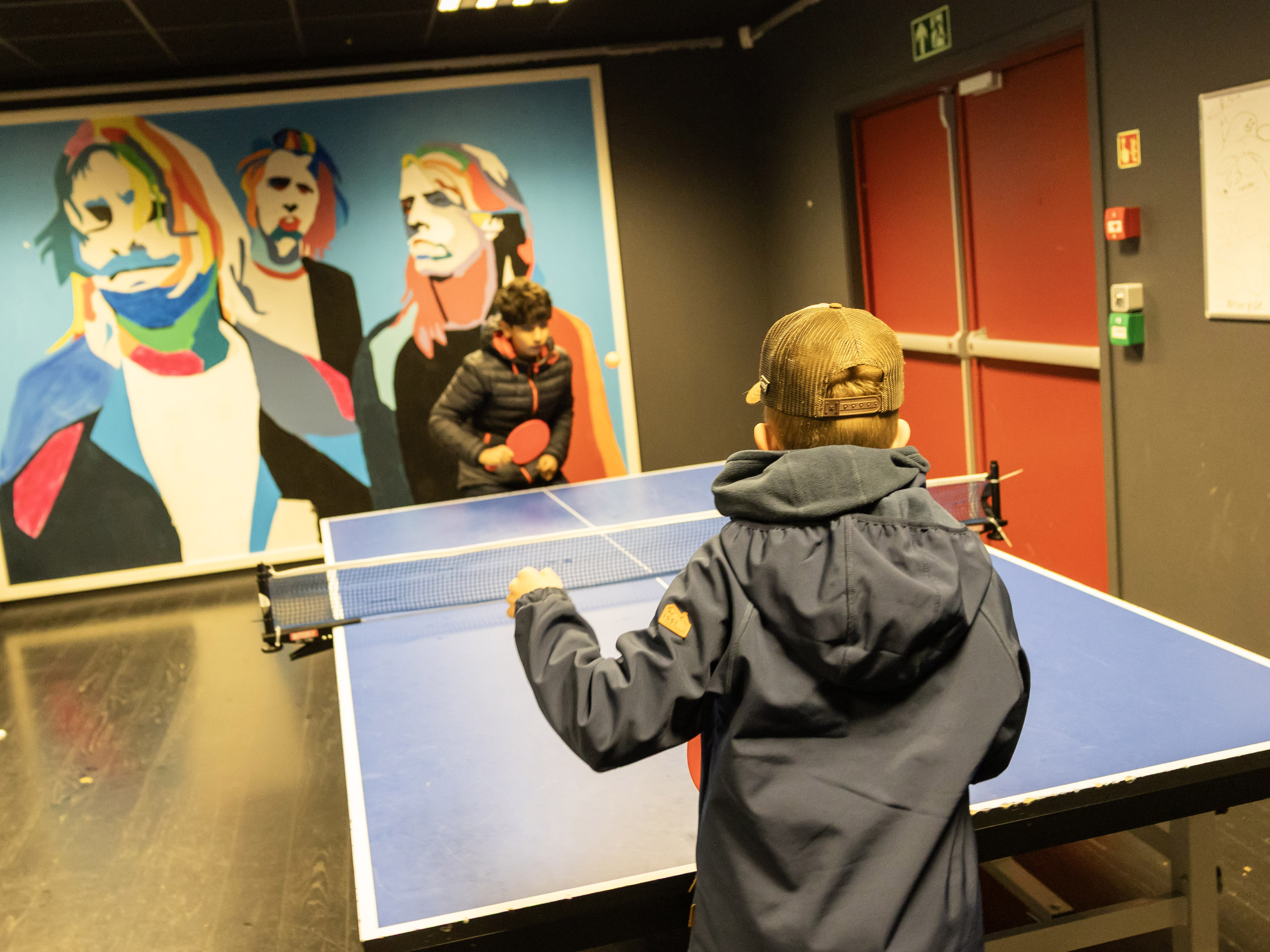 Bordtennis i ungdomshuset Panzer 