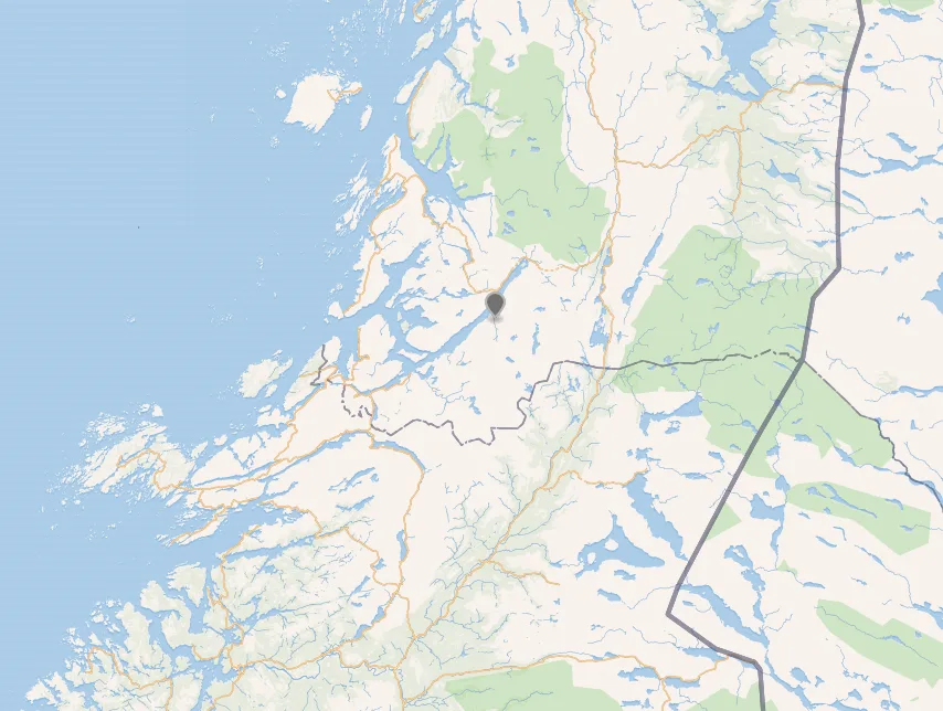 Illustrasjon av kart over Nord-Trøndelag Illustrasjon av kart over Nord-Trøndelag