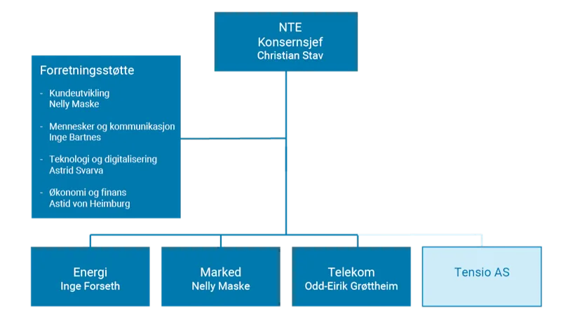 NTEs organisasjonskart fra 2021 NTEs organisasjonskart fra 2026