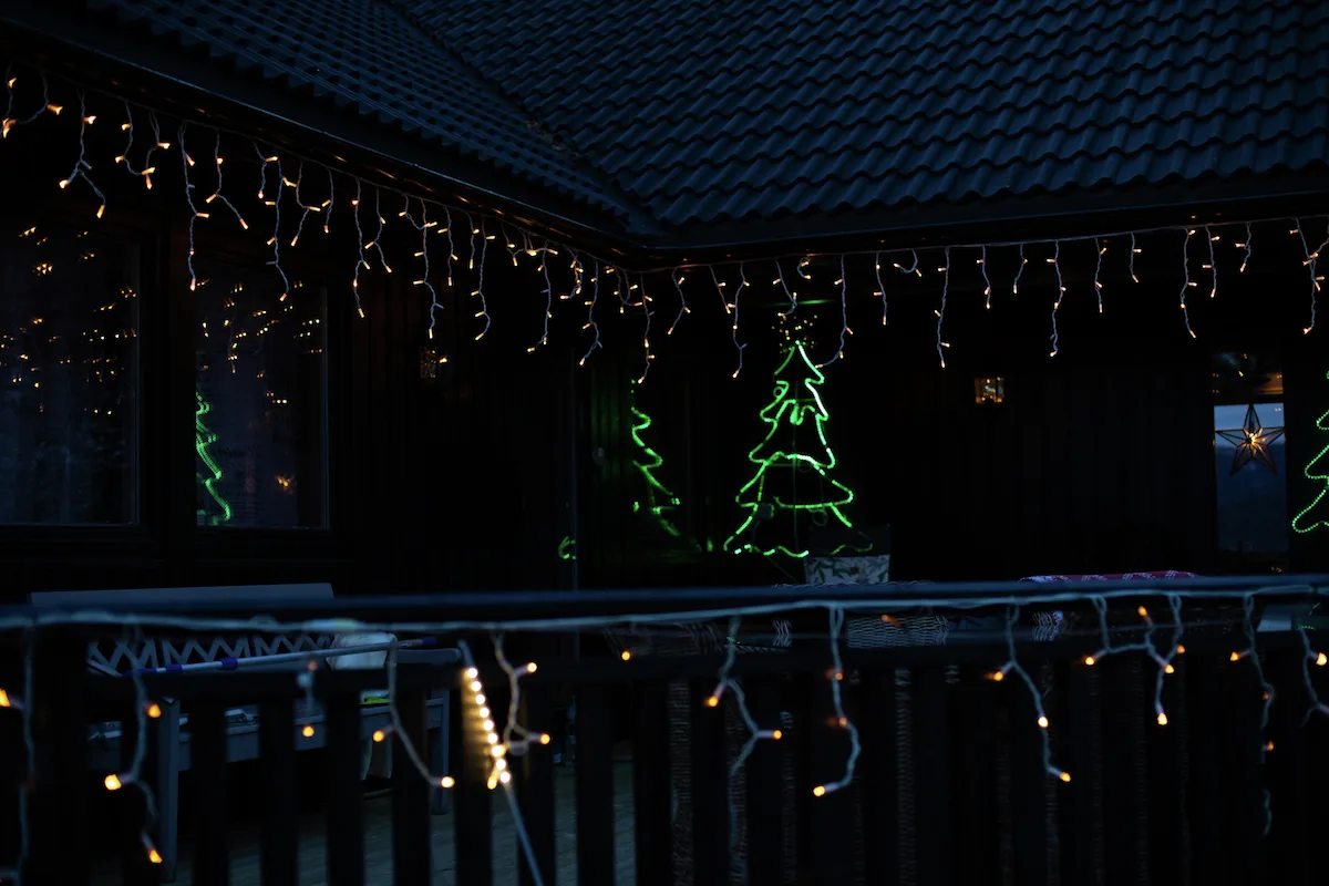 Julehus Hus med julelys