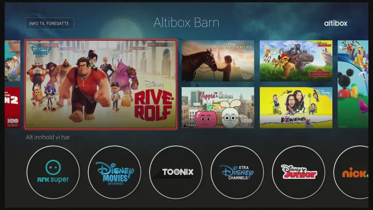 Kanaler Altibox barn Forsiden til Altibox for barn