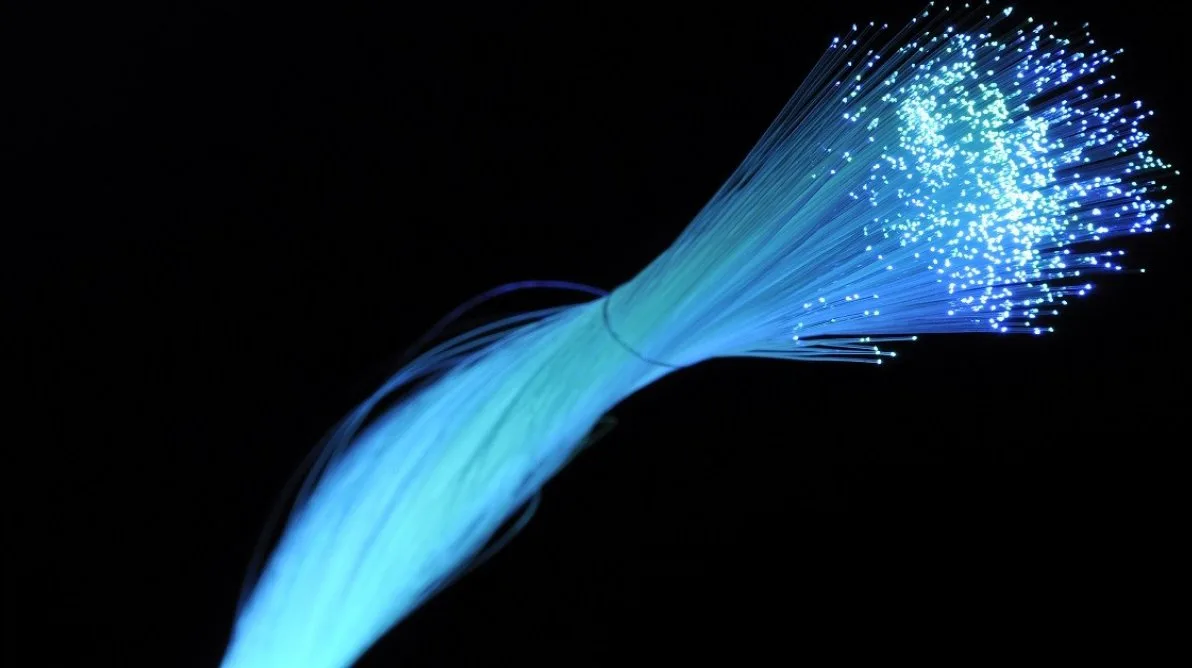 fiberkabel Bilde av en bunt med fibertråder