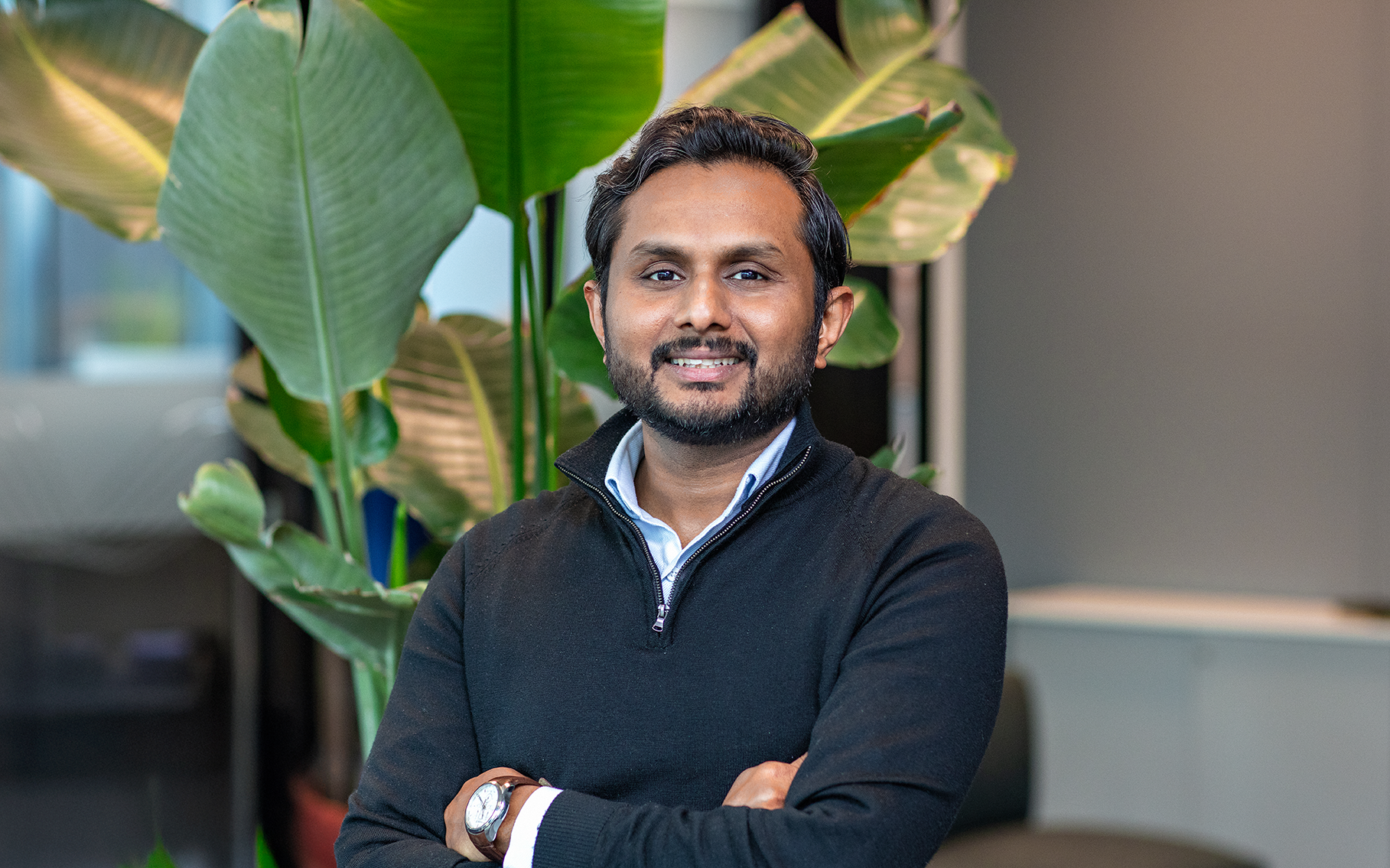 Foto viser leder for bærekraft i NTE, Faheem Kappan