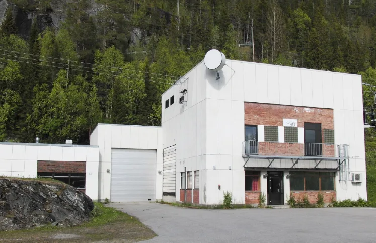 Tunnsjø kraftstasjon kraftstasjon fra utsiden Tunnsjø kraftstasjon kraftstasjon fra utsiden
