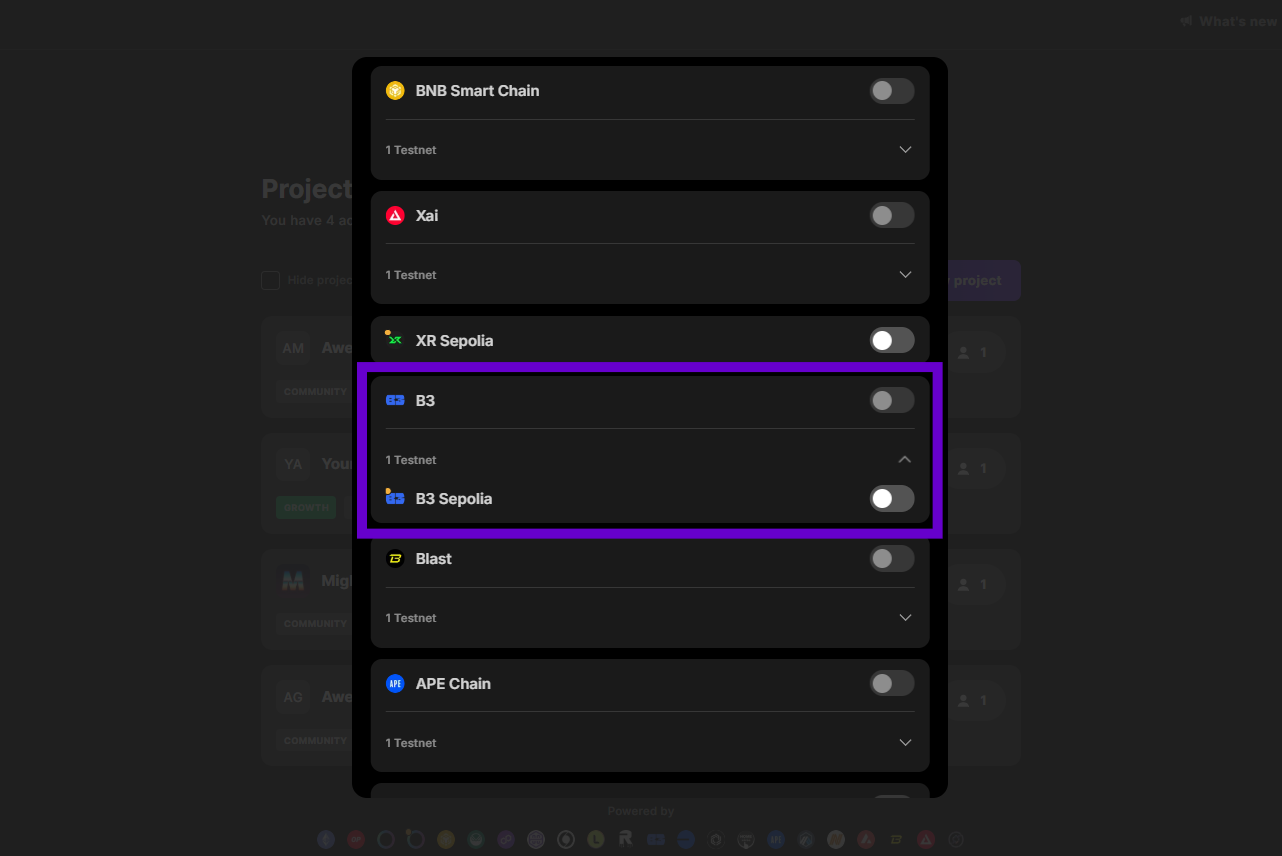 Selecting B3 on Sequence Builder