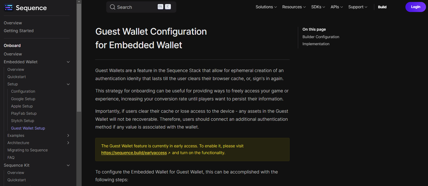 Guest Wallet Sequence guide