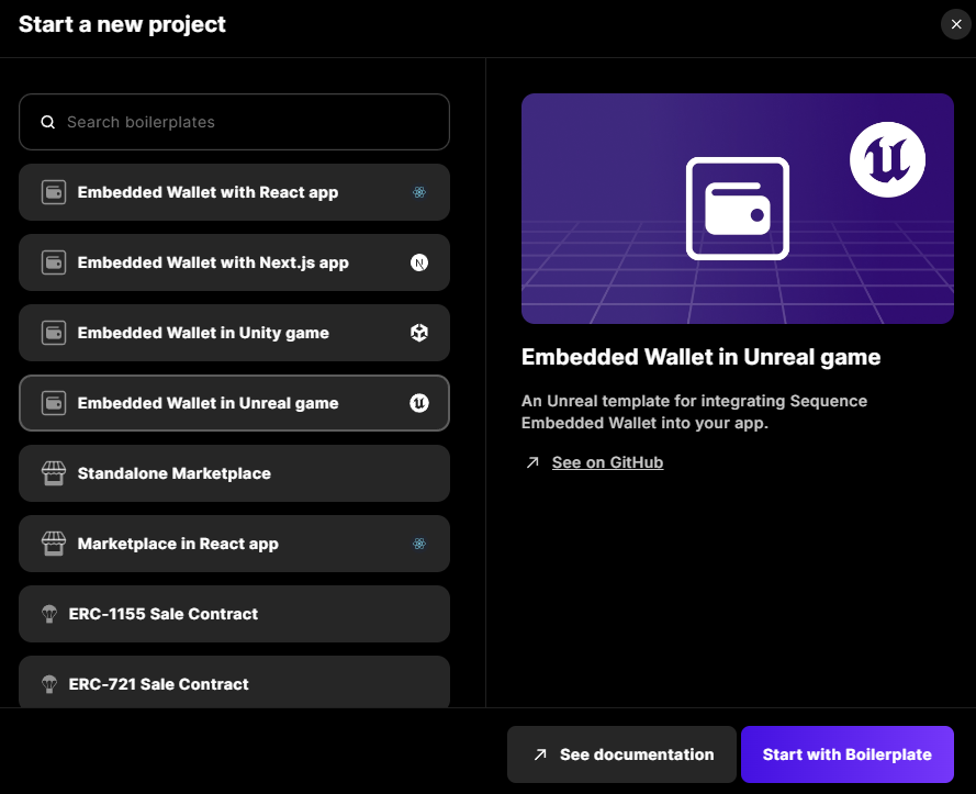 Embedded Wallet boilerplate on Sequence Builder