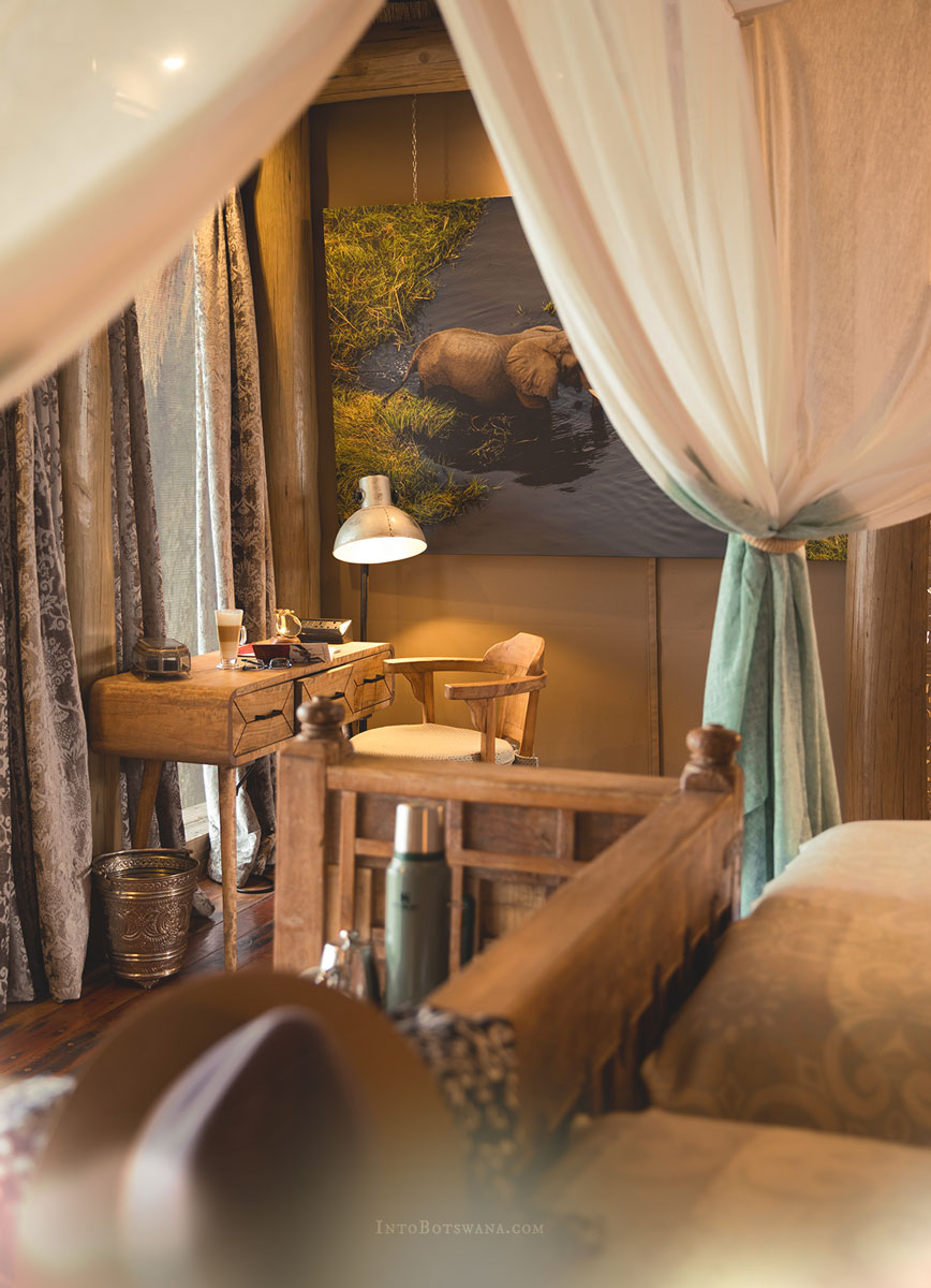 Inside the suites at Sitatunga Private Island Camp