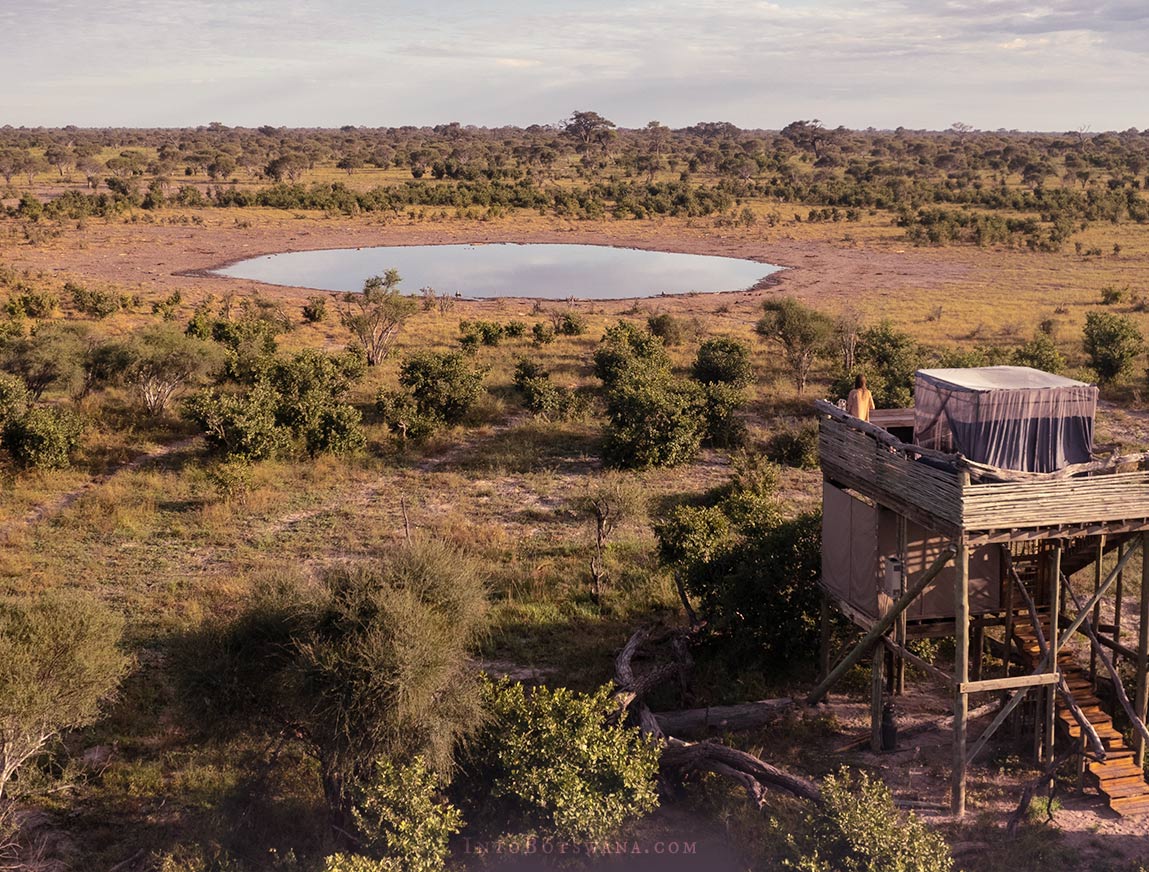 Skybed setting in Okavango