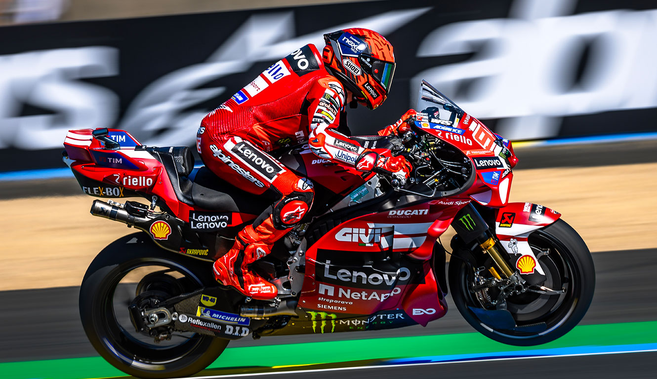 Francesco Bagnaia and the Ducati Lenovo Team finish Le Mans Friday in ...