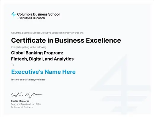 Certificate in Business Excellence