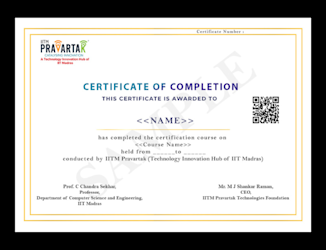 IITM Pravartak - IITM P AI and ML Course Certification - Artificial Intelligence Course Certificate