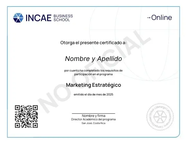 INCAE-MO - Certificado