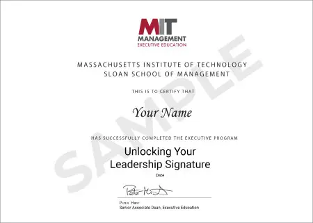 Example image of certificate that will be awarded once you successfully complete the course