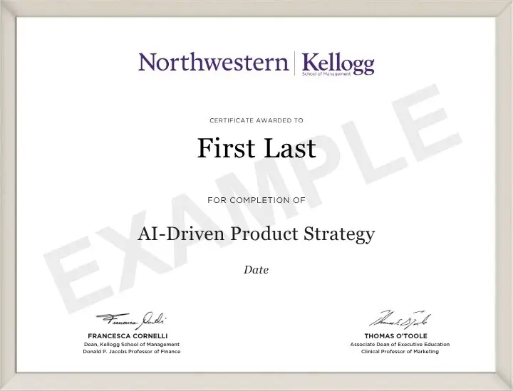 Example image of certificate that will be awarded once you successfully complete the program