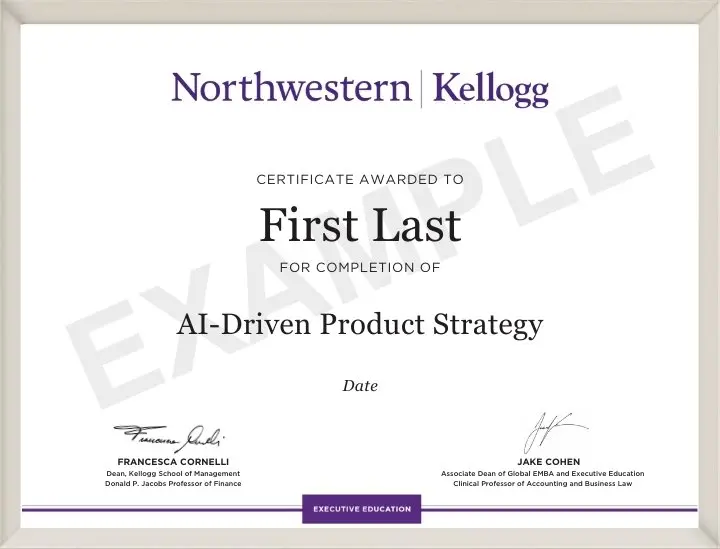 Example image of certificate that will be awarded once you successfully complete the program