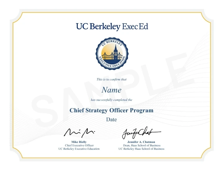 Example image of certificate that will be awarded once you successfully complete the program