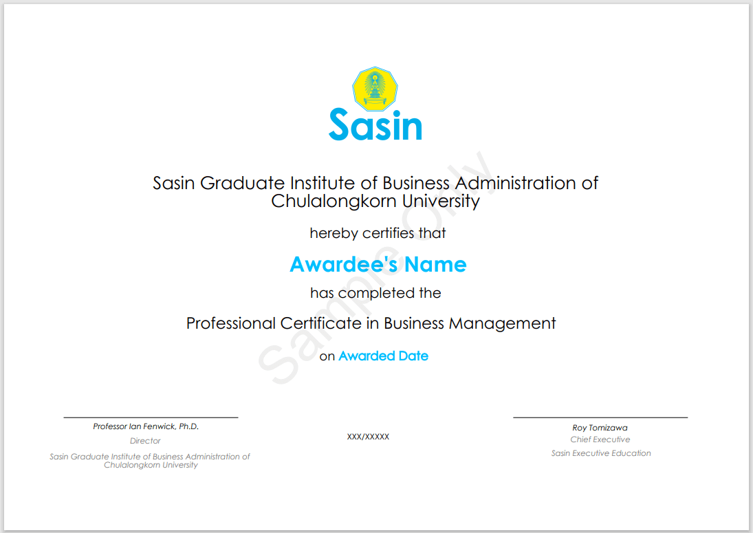 Sasin-Certificate