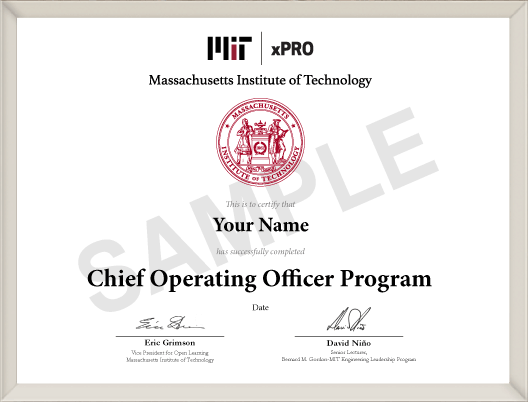 Chief Operating Officer (COO) Program | MIT xPRO