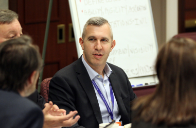 Three images depicting networking event