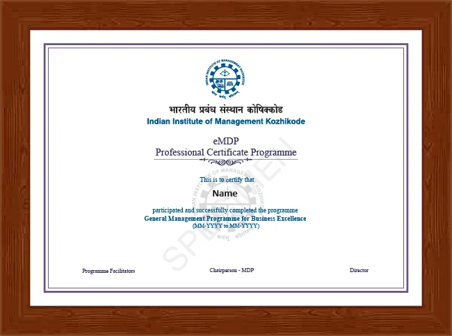 Programme Certificate