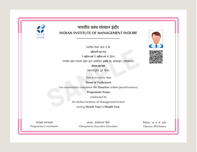 IIMI DTAI Certificate