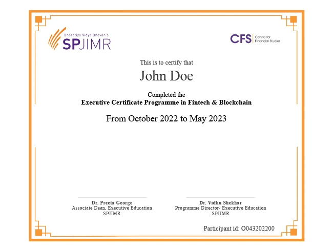 Programme Certificate