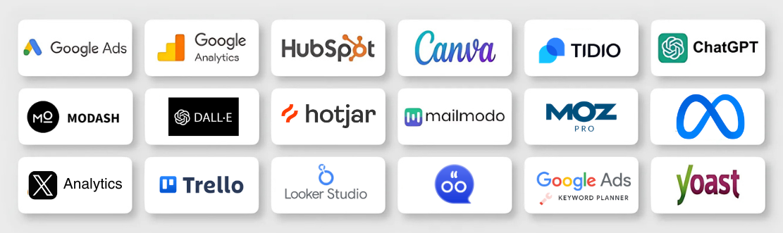 Top Digital Marketing & AI Tools Covered in the ISB Online Digital Marketing and Analytics Programme Explore the digital marketing and analytics tools covered in the ISB Online Professional Certificate in Digital Marketing and Analytics, including Google Ads, Google Analytics, HubSpot, ChatGPT, Meta Ads, Looker Studio, Hotjar, Moz and Yoast SEO.
