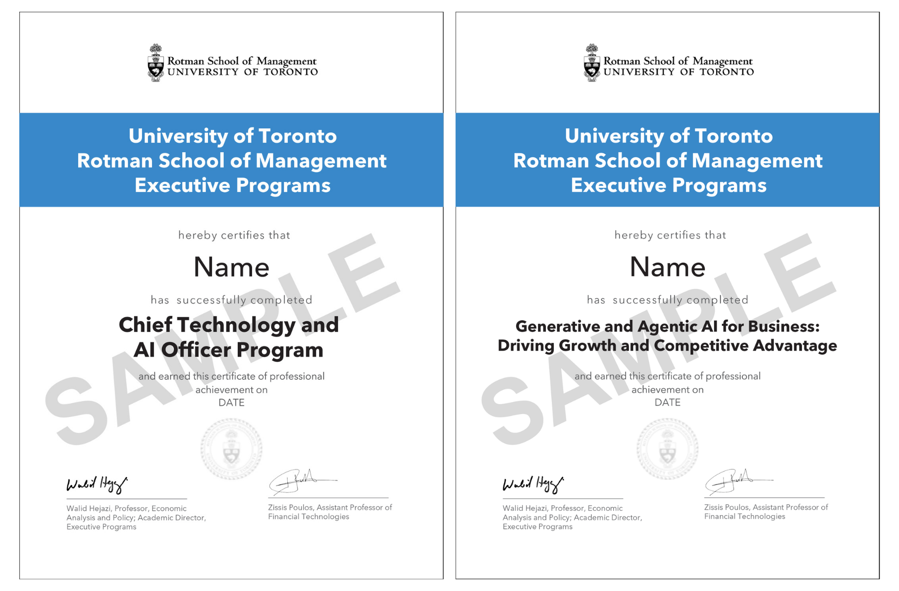 Example image of certificate that will be awarded once you successfully complete the course