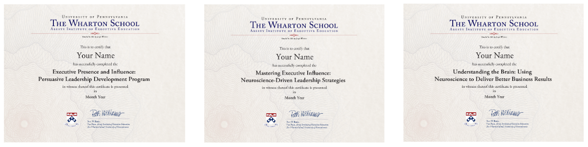  Mastering Executive Influence: Neuroscience-Driven Leadership Strategies certificate 