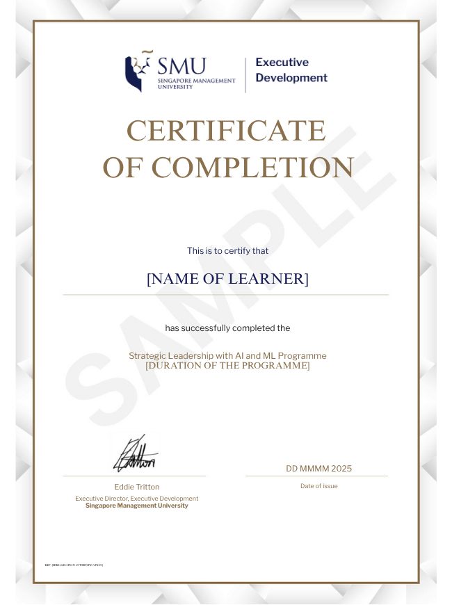 Programme Completion Certificate